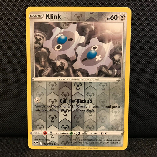 Klink Reverse Holo 125/189 - Darkness Ablaze Pokemon Card - NM/Mint