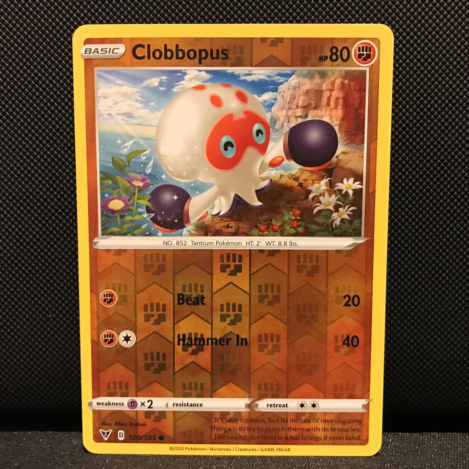 Clobbopus Reverse Holo 100/185 - Vivid Voltage Pokemon Card - NM/Mint