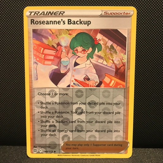 Roseanne's Backup Reverse Holo 148/172 - Brilliant Stars Pokemon Card - NM/Mint