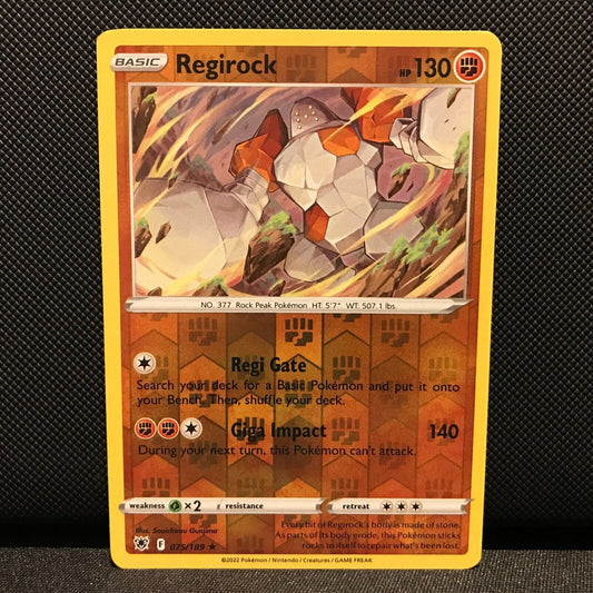 Regirock Reverse Holo 75/189 - Astral Radiance Pokemon Card - NM/Mint