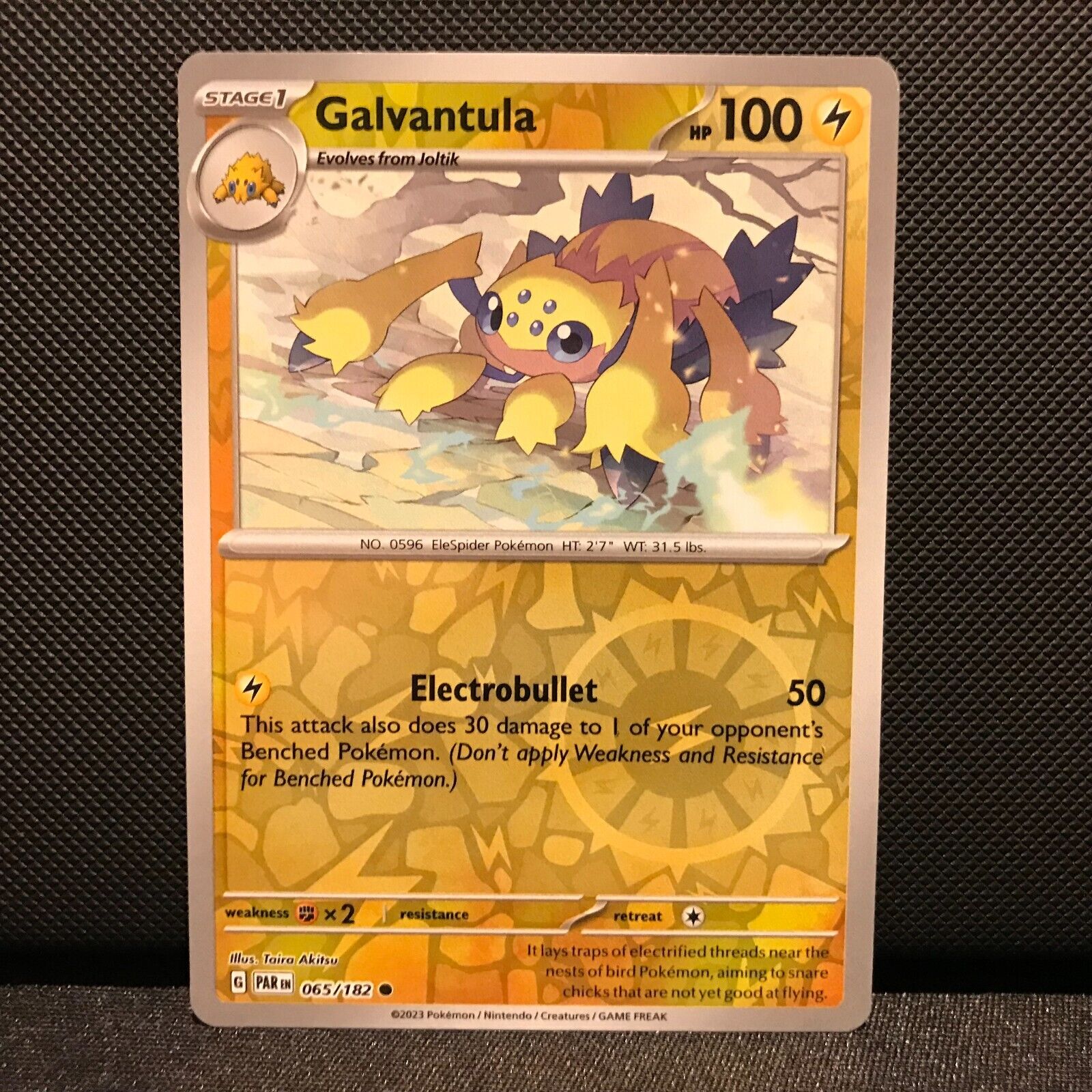 Galvantula Reverse Holo 065/182 - Paradox Rift Pokemon Card - NM/Mint
