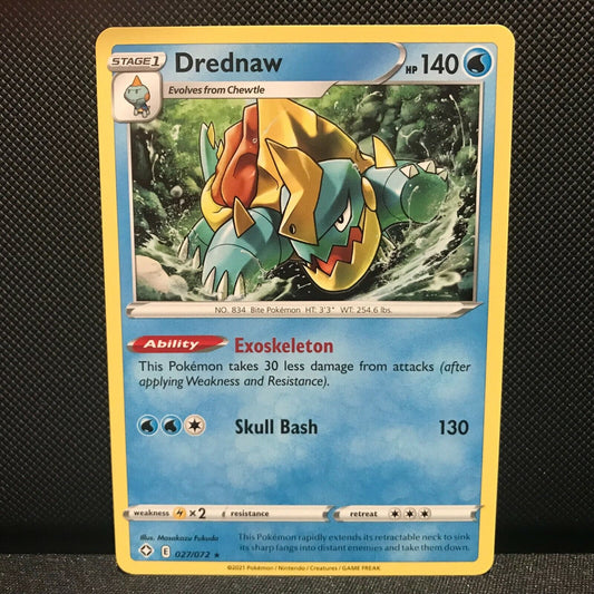 Drednaw 27/72 - Shining Fates Pokemon Card - NM/Mint