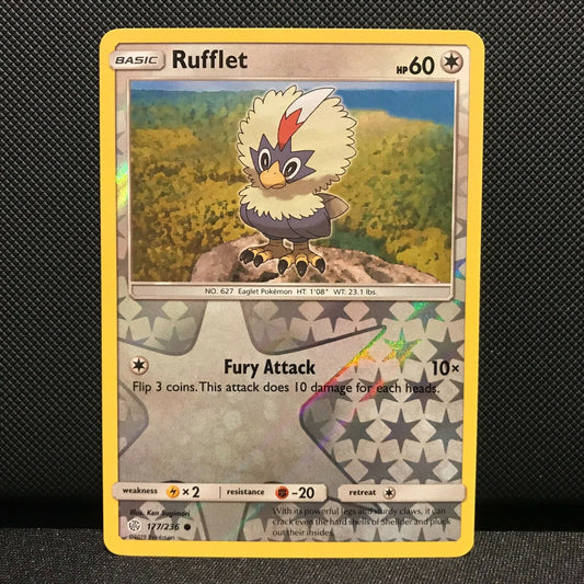 Rufflet Reverse Holo 177/236 - Cosmic Eclipse Pokemon Card - NM/Mint