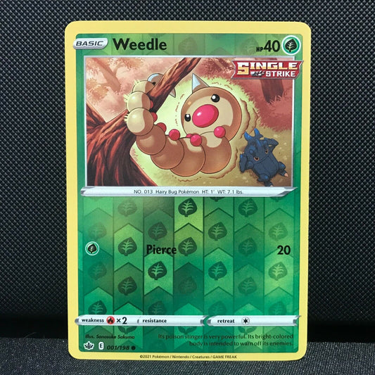 Weedle Reverse Holo 1/198 - Chilling Reign Pokemon Card - NM/Mint