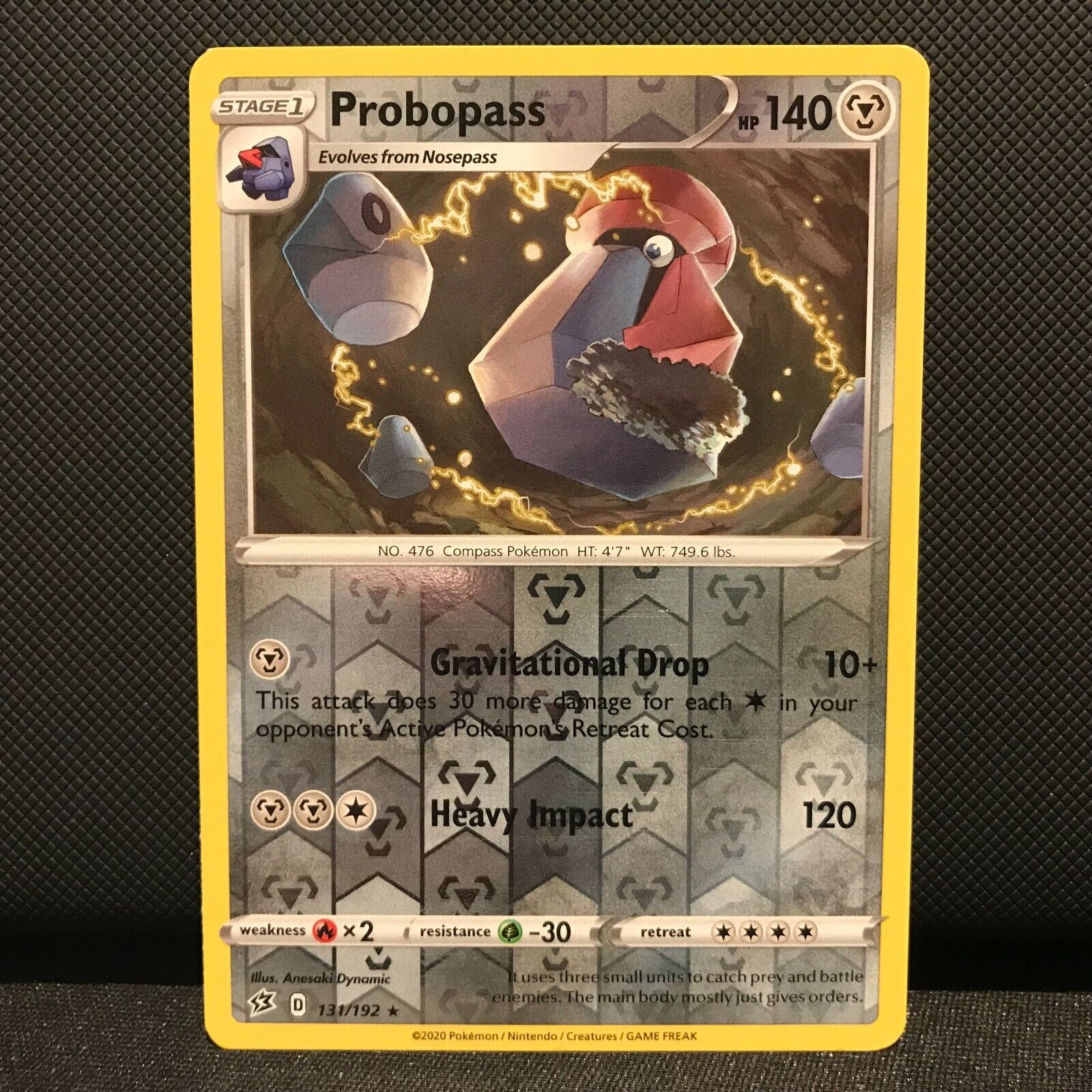 Probopass Reverse Holo 131/192 - Rebel Clash Pokemon Card NM/Mint