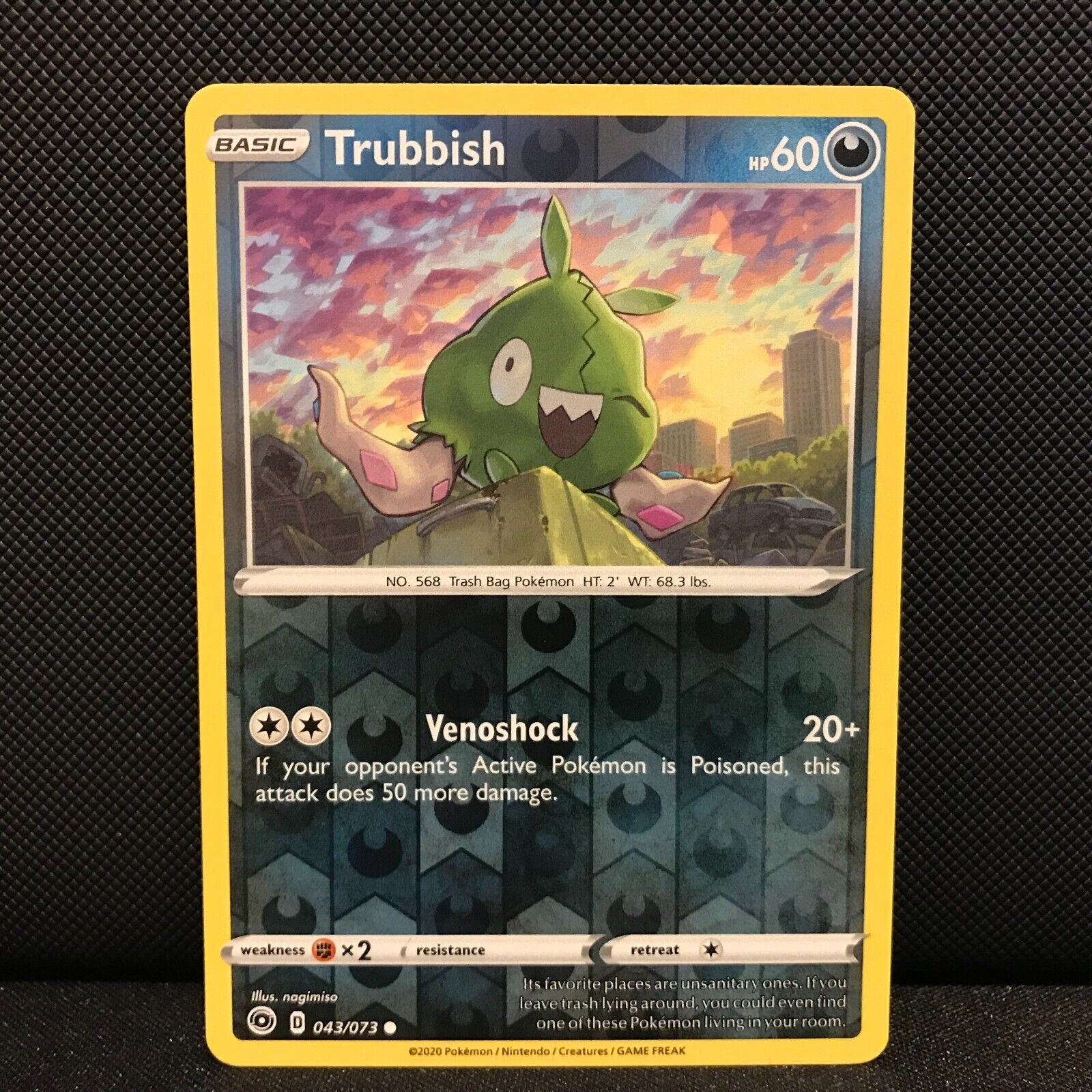 Trubbish Reverse Holo 43/73 - Champion's Path Pokemon Card - NM/Mint