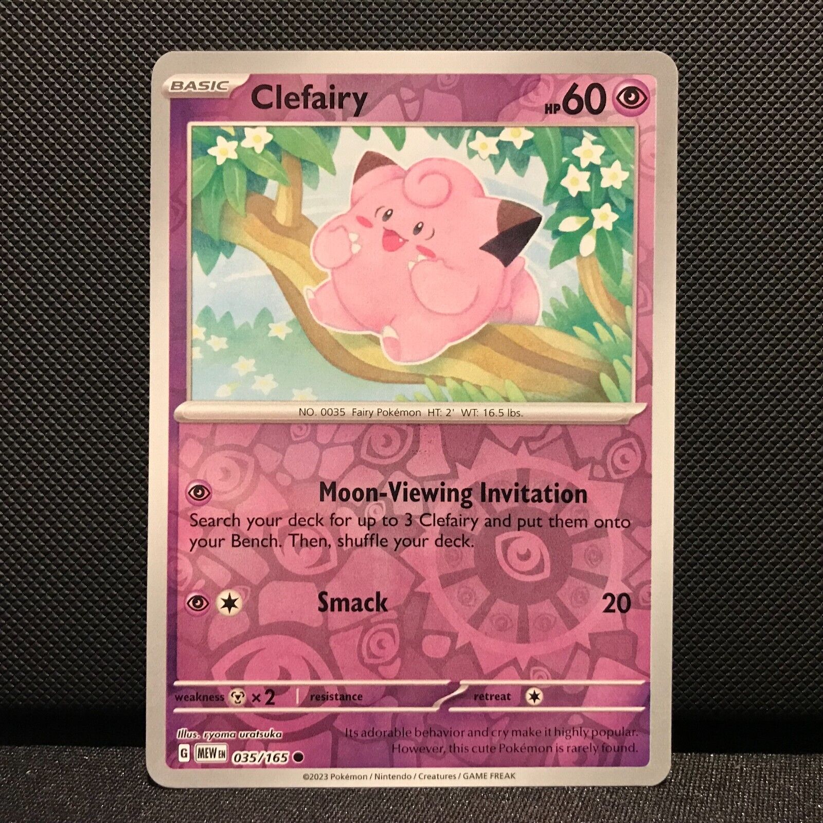 Clefairy Reverse Holo 035/165- Scarlet & Voilet 151 Pokemon Card - NM/Mint