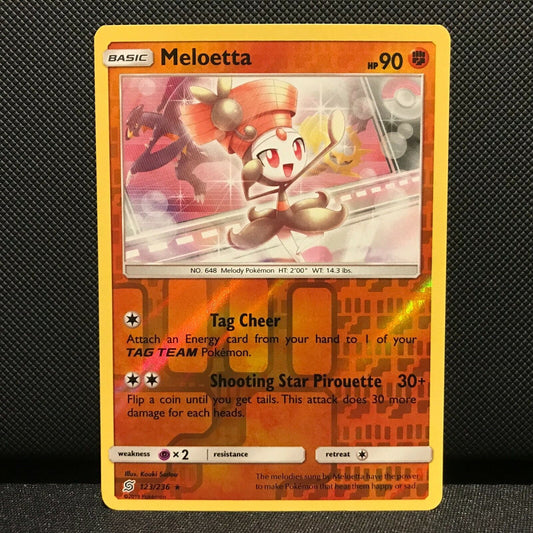 Meloetta Reverse Holo 123/236 - Unified Minds Pokemon Card - NM/Mint