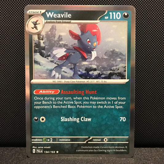 Weavile Holo 134/193 - SV2 Paldea Evolved Pokemon Card - NM/Mint