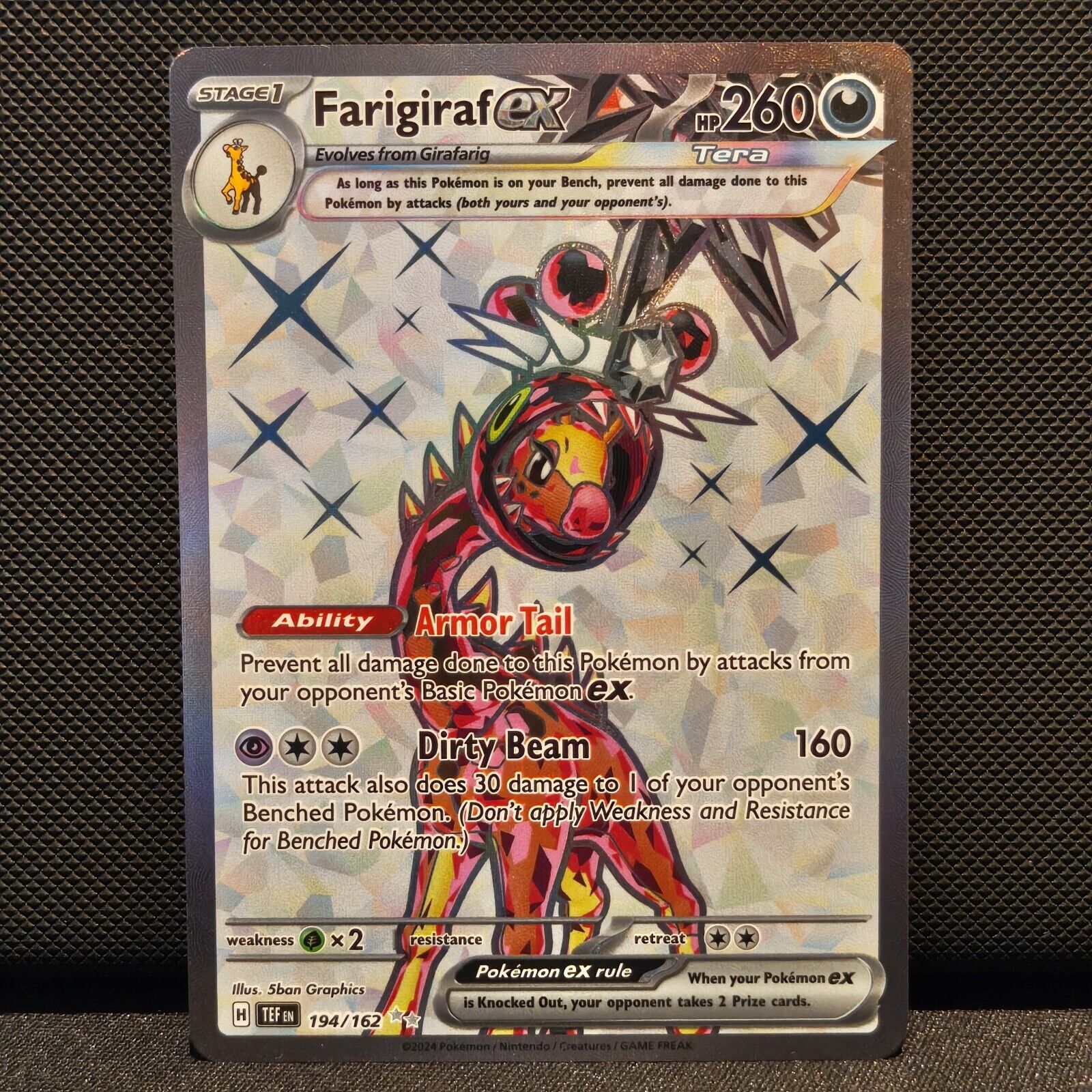 Farigiraf EX 194/162 - Temporal Forces Pokemon Card - NM/Mint