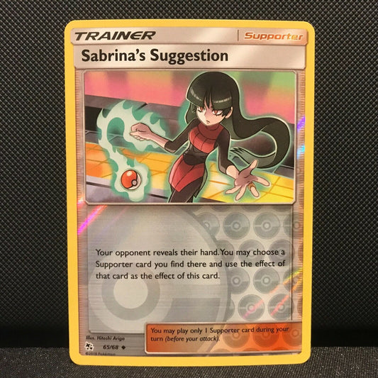 Sabrina's Suggestion Reverse Holo 65/68 - Hidden Fates Pokemon Card - NM/Mint