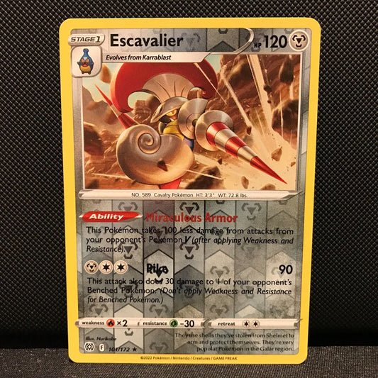 Escavalier Reverse Holo 101/172 - Brilliant Stars Pokemon Card - NM/Mint