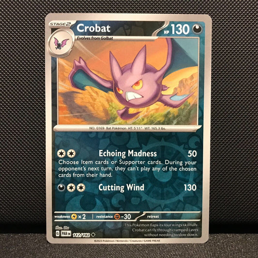 Crobat Reverse Holo 112/182 - Paradox Rift Pokemon Card - NM/Mint