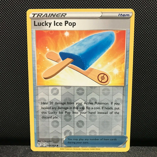 Lucky Ice Pop Reverse Holo 150/203 - Evolving Skies Pokemon Card - NM/Mint