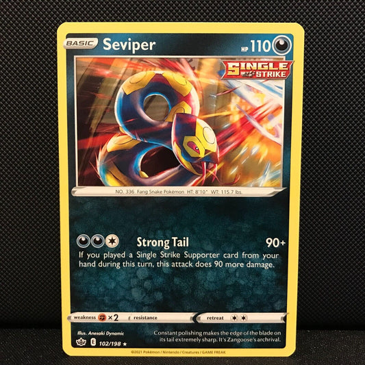 Seviper 102/198 - Chilling Reign Pokemon Card - NM/Mint