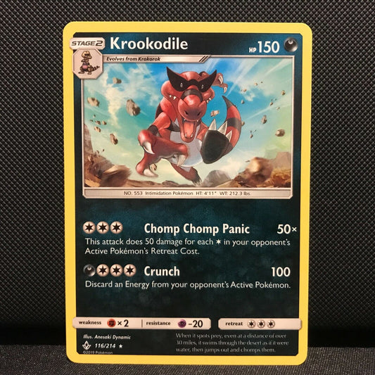 Krookodile 116/214 - Unbroken Bonds Pokemon Card - NM/Mint