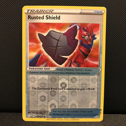 Rusted Shield Reverse Holo 61/72 - Shining Fates Pokemon Card - NM/Mint