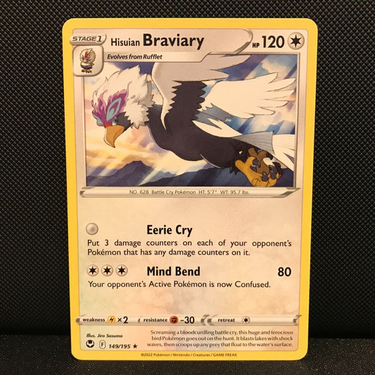 Hisuian Braviary 149/195 - Silver Tempest Pokemon Card - NM/Mint