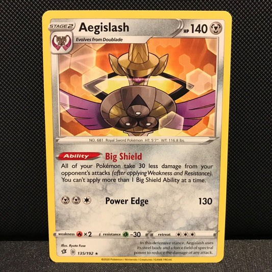 Aegislash 135/192 - Rebel Clash Pokemon Card - NM/Mint