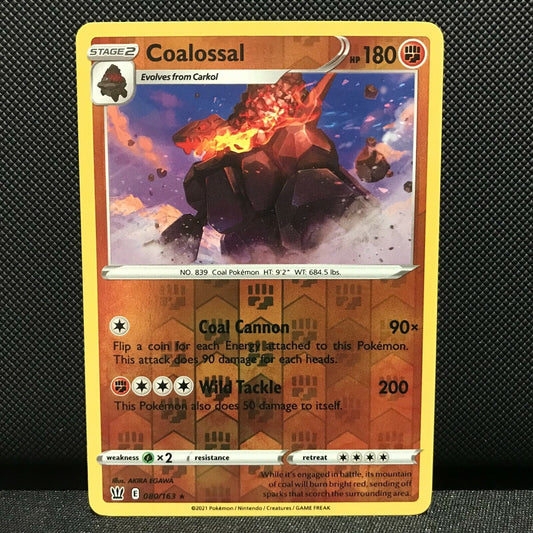 Coalossal Reverse Holo 80/163 - Battle Styles Pokemon Card - NM/Mint