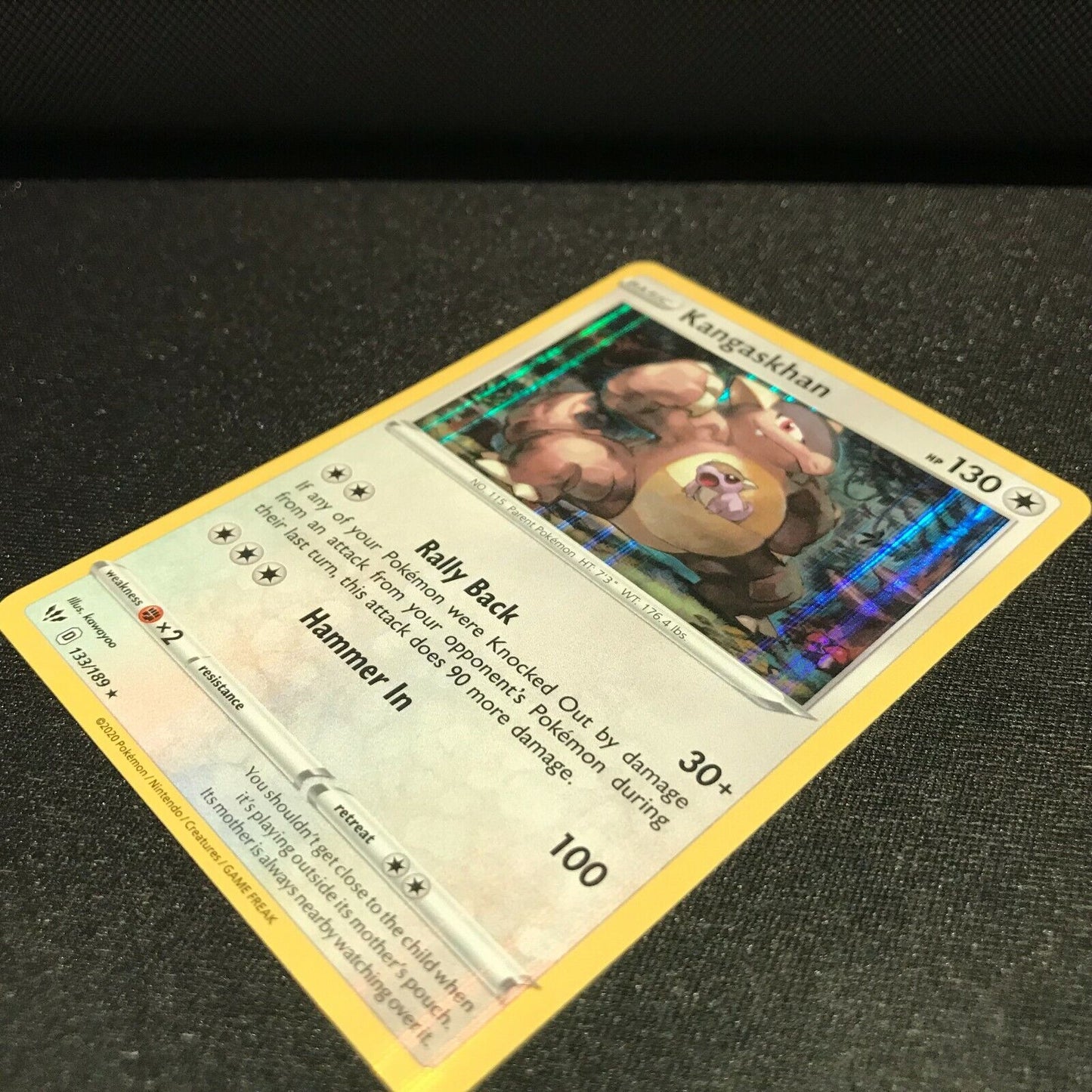 Kangaskhan Holo 133/189 - Darkness Ablaze Pokemon Card - NM/Mint