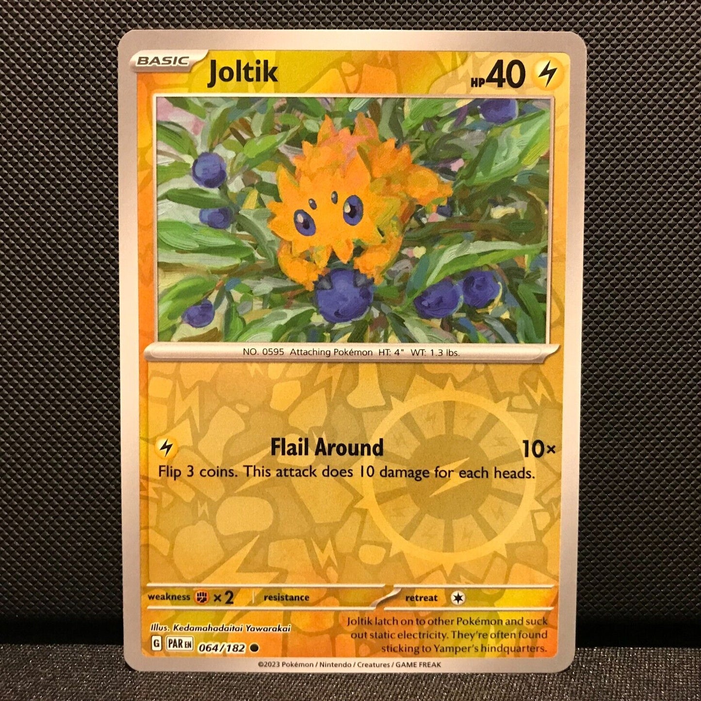 Joltik Reverse Holo 064/182 - Paradox Rift Pokemon Card - NM/Mint