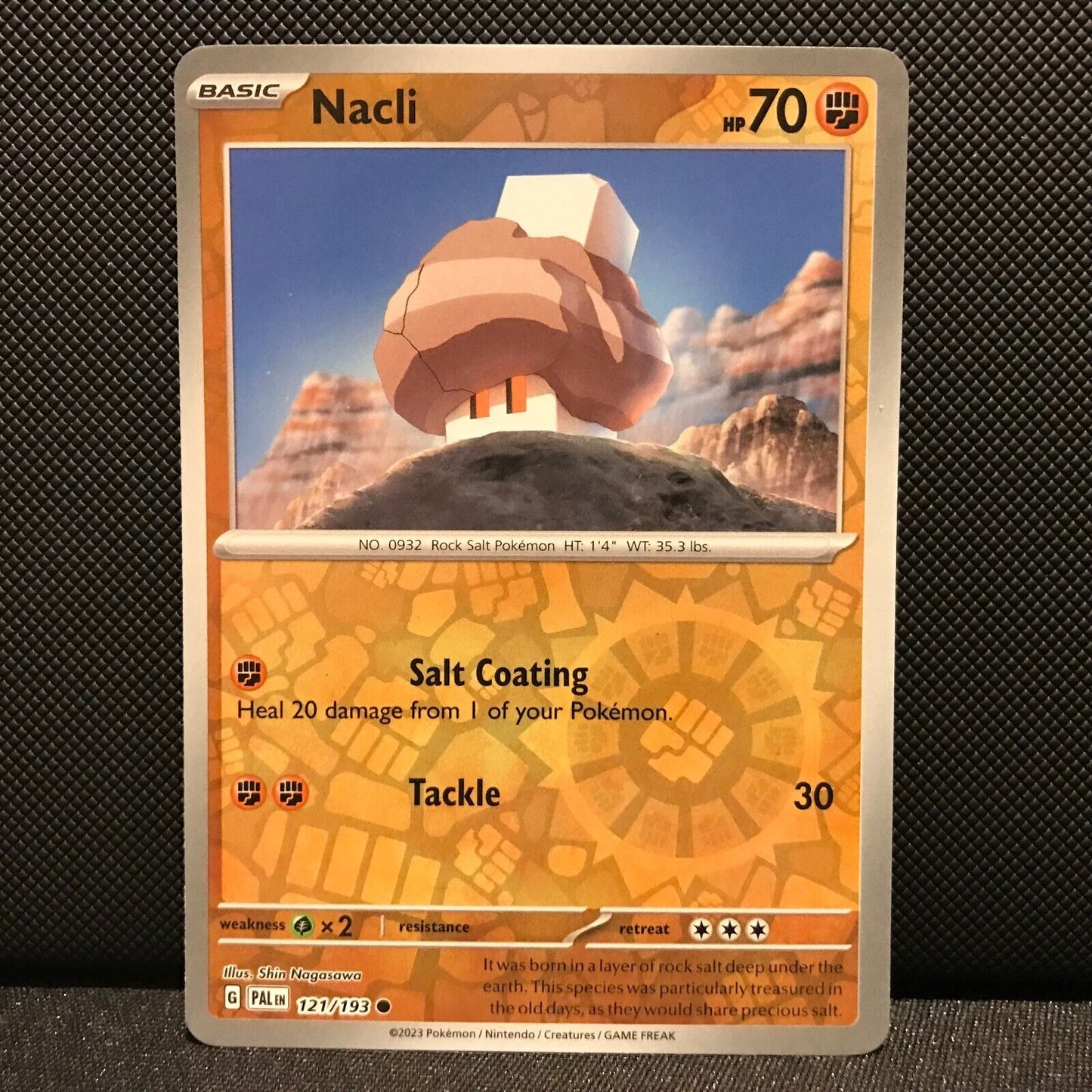 Nacli Reverse Holo 121/193 - SV2 Paldea Evolved Pokemon Card - NM/Mint