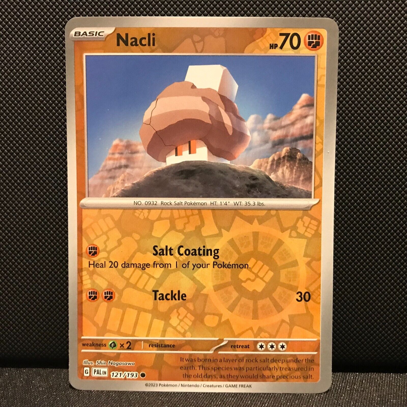 Nacli Reverse Holo 121/193 - SV2 Paldea Evolved Pokemon Card - NM/Mint