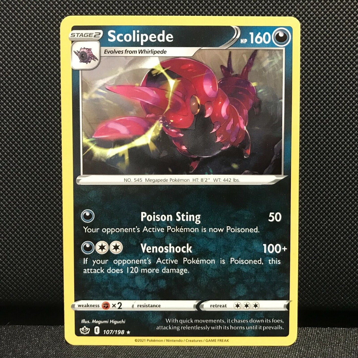Scolipede 107/198 - Chilling Reign Pokemon Card - NM/Mint