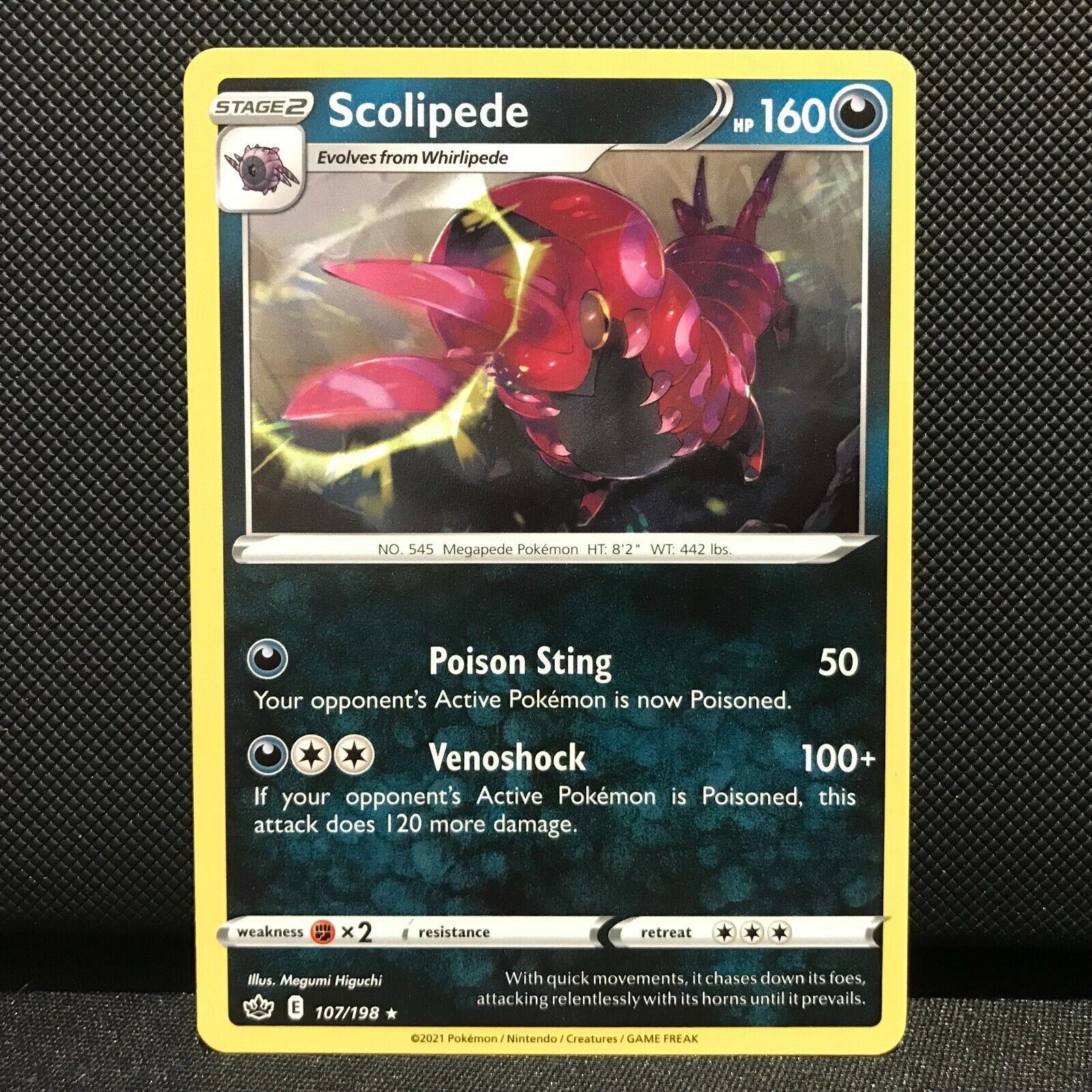 Scolipede 107/198 - Chilling Reign Pokemon Card - NM/Mint