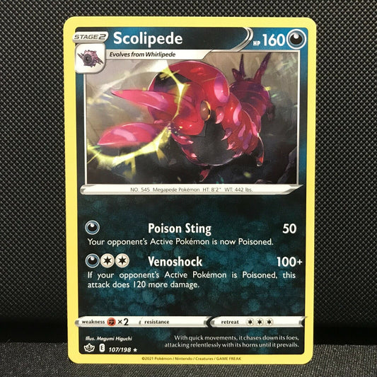 Scolipede 107/198 - Chilling Reign Pokemon Card - NM/Mint