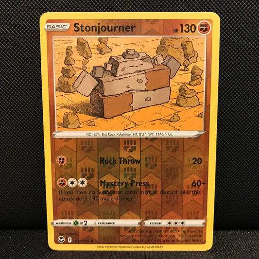 Stonjourner Reverse Holo 101/195 - Silver Tempest Pokemon Card - NM/Mint