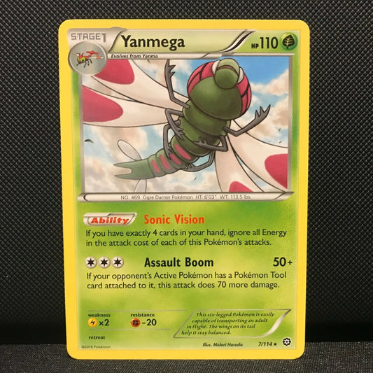 Yanmega 7/114 - Steam Siege Pokemon Card - NM/Mint