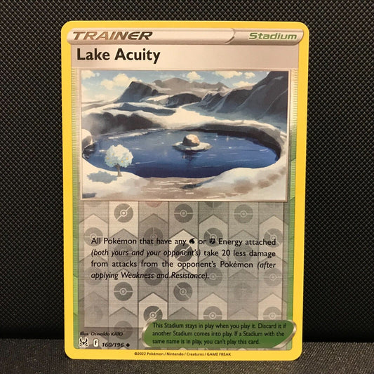 Lake Acuity Reverse Holo 160/196 - Lost Origin Pokemon Card - NM/Mint