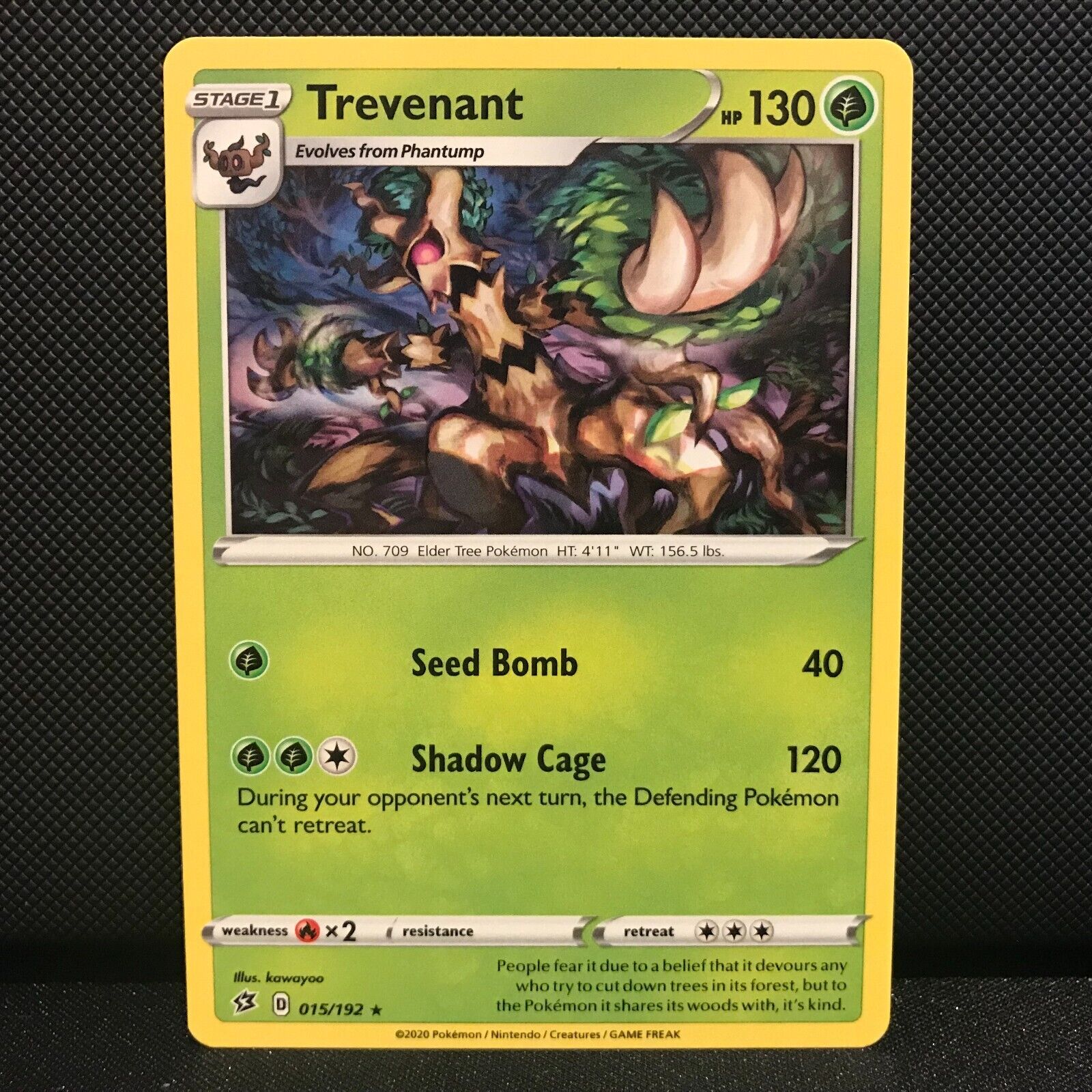 Trevenant 15/192 - Rebel Clash Pokemon Card - NM/Mint