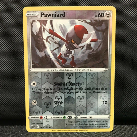 Pawniard Reverse Holo 103/163 - Battle Styles Pokemon Card - NM/Mint