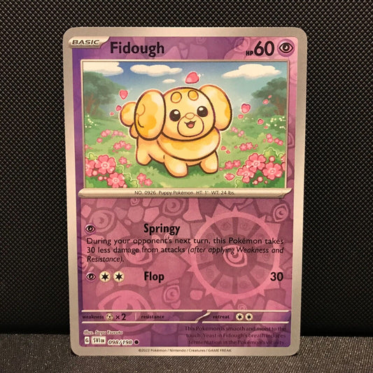 Fidough Reverse Holo 098/198 - SV1EN Base Set Pokemon Card - NM/Mint