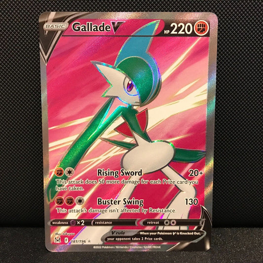 Gallade V 181/196 - Lost Origin Pokemon Card - NM/Mint