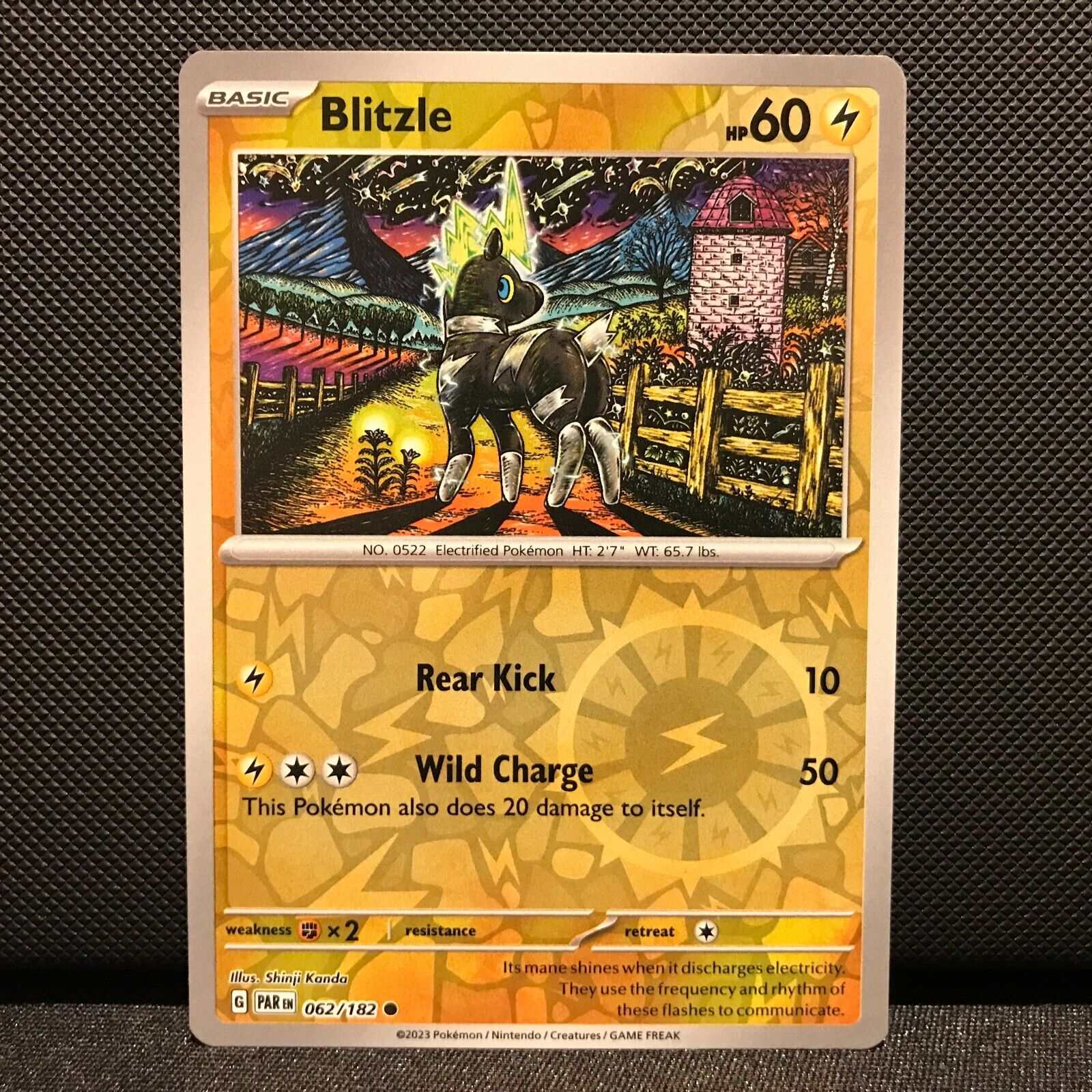 Blitzle Reverse Holo 062/182 - Paradox Rift Pokemon Card - NM/Mint