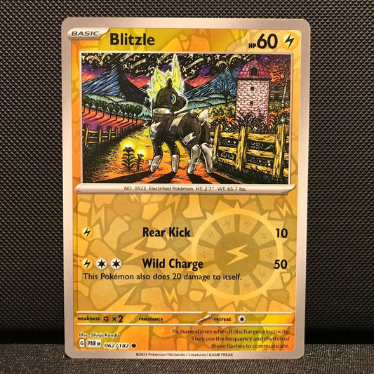 Blitzle Reverse Holo 062/182 - Paradox Rift Pokemon Card - NM/Mint