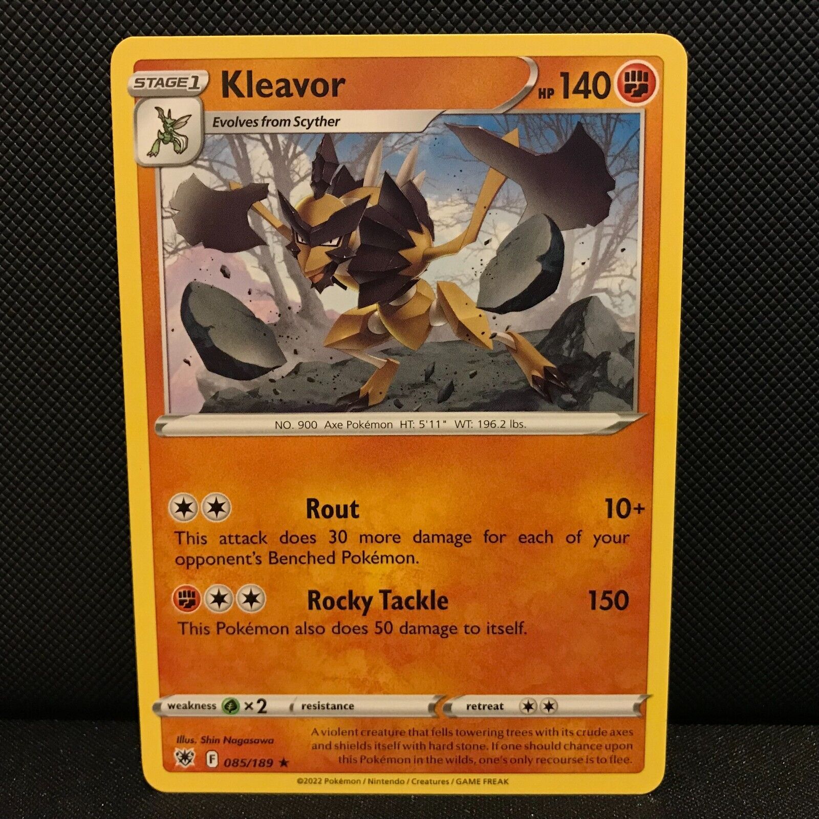 Kleavor 85/189 - Astral Radiance Pokemon Card - NM/Mint