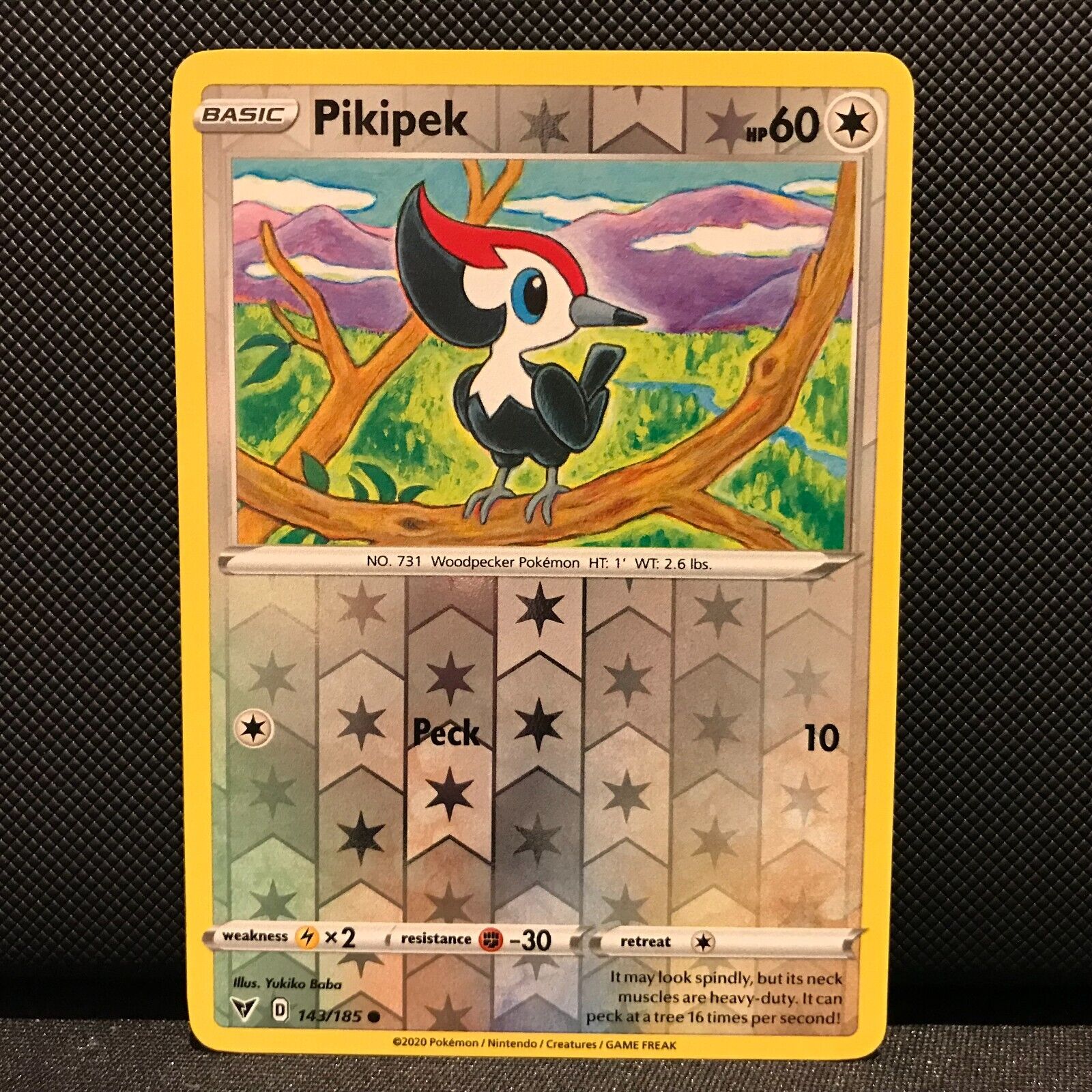 Pikipek Reverse Holo 143/185 - Vivid Voltage Pokemon Card - NM/Mint