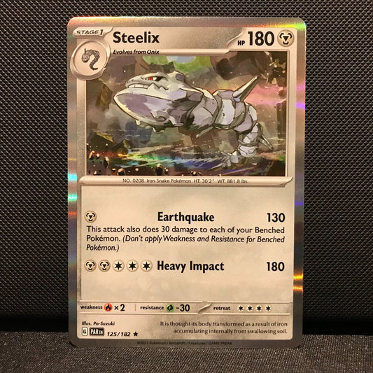 Steelix Holo 125/182 - Paradox Rift Pokemon Card - NM/Mint
