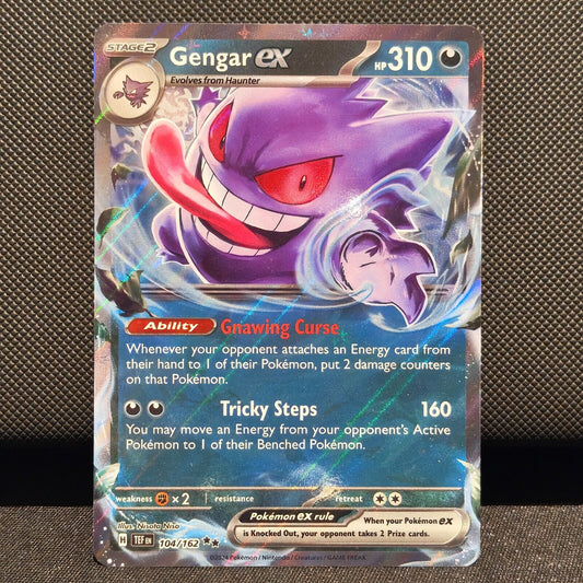 Gengar EX 104/162 - Temporal Forces Pokemon Card - NM/Mint