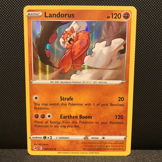 Landorus Holo 148/264 - Fusion Strike Pokemon Card - NM/Mint