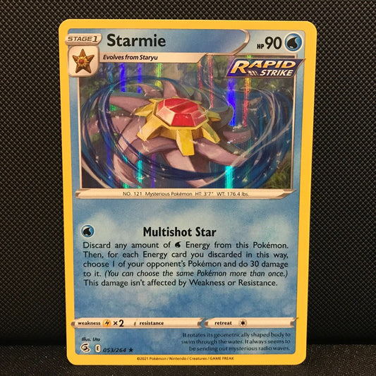 Starmie Holo 53/264 - Fusion Strike Pokemon Card - NM/Mint