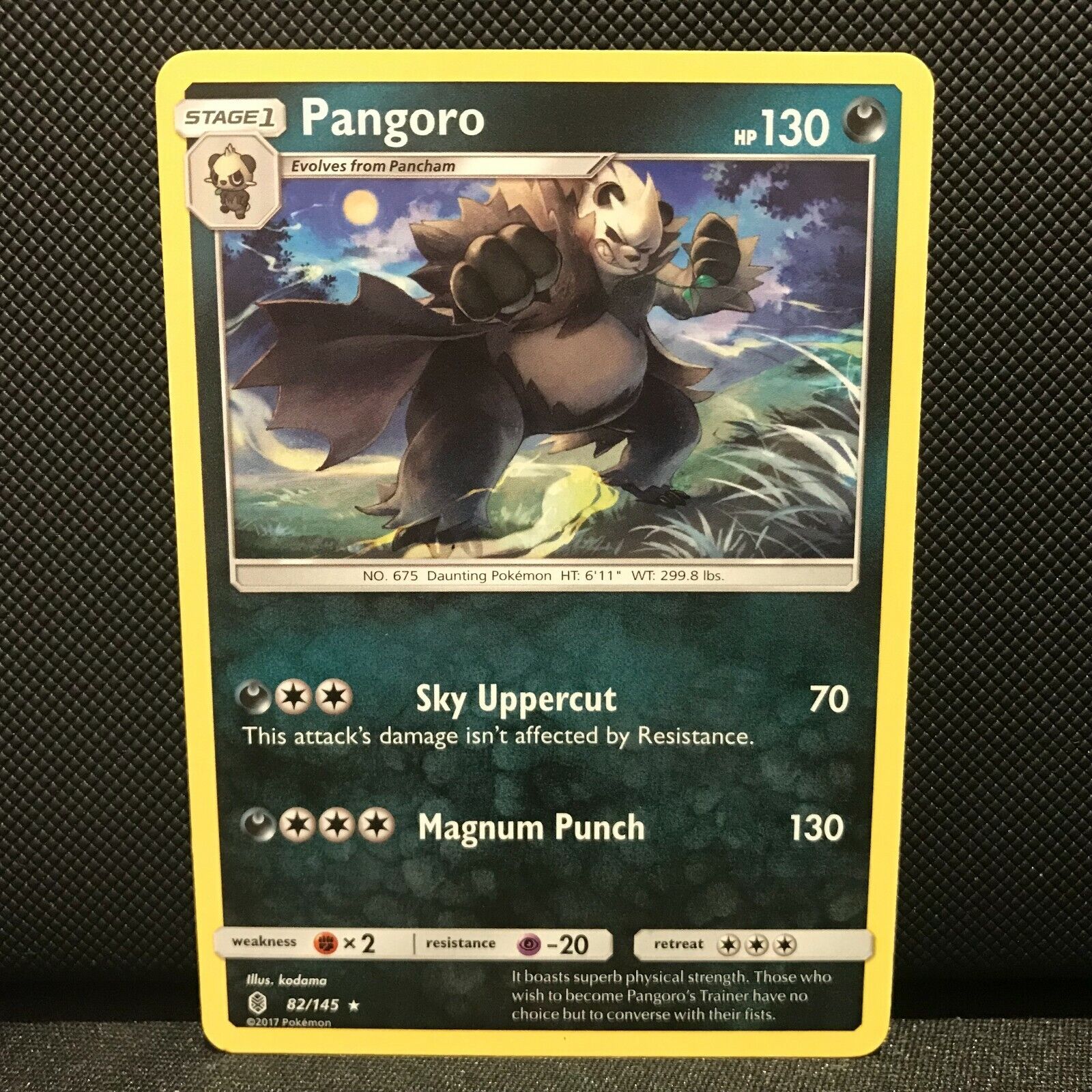 Pangoro 82/145 - Guardians Rising Pokemon Card - NM/Mint