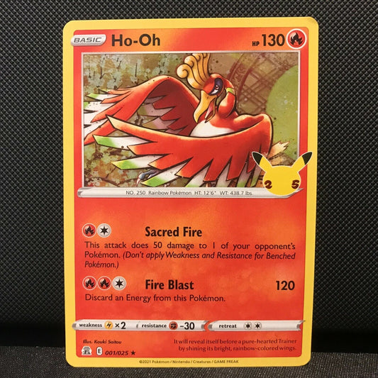 Ho-Oh 001/025 - Celebrations Pokemon Card - NM/Mint