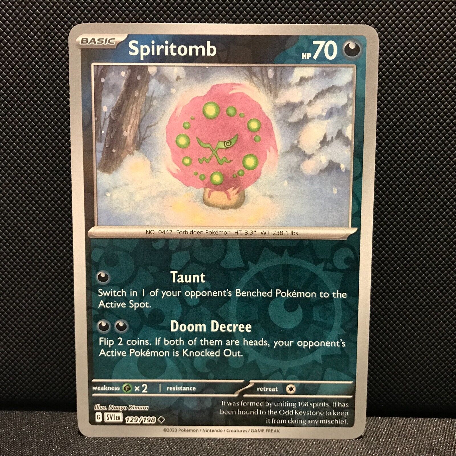 Spiritomb Reverse Holo 129/198 - SV1EN Base Set Pokemon Card - NM/Mint