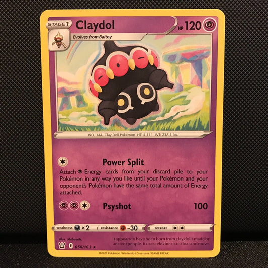 Claydol 58/163 - Battle Styles Pokemon Card - NM/Mint